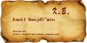 Kastl Benjámin névjegykártya